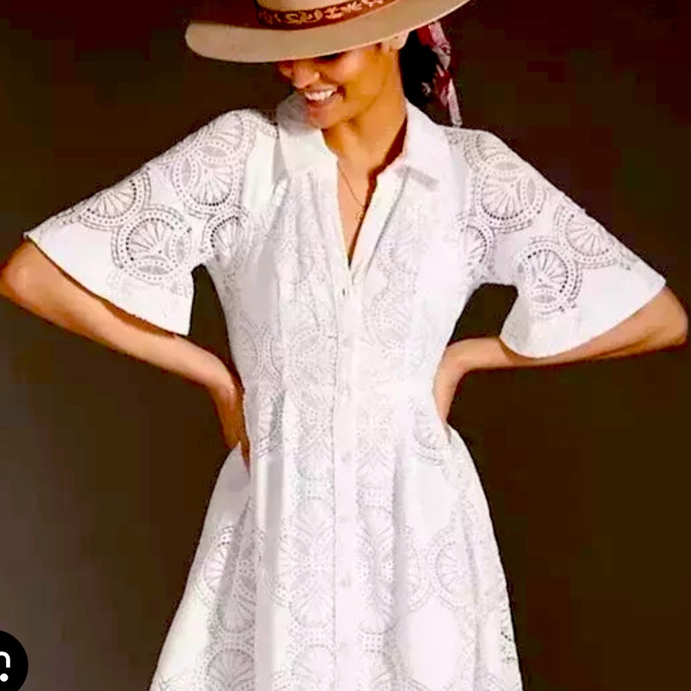Anthropologie Maeve eyelet lace midi dress